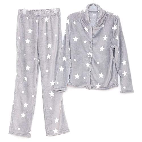 Pijama Fleece com Botão La Nuit Adulto - Appel - Estrela