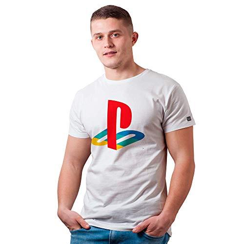 Camiseta Casual, Sony Playstation, Branco, XGG, Adulto Unissex