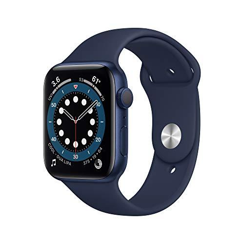 Apple Watch Serie 6 44mm GPS/Caixa de Alumínio Azul com Pulseira Esportiva Azul-Marinho