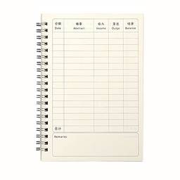 Planejador A5 Schedule Planner Notebook, 60 folhas de papel, Eastdall