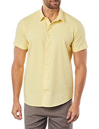 Camisa Mc Pf Oxford Color, Reserva, Masculino, Amarelo Claro, GG