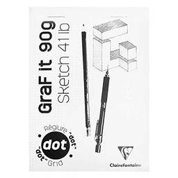 CLAIREFONTAINE Bloco de Desenho Graf It Dot A5 90G/M², Branco