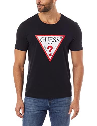 GUESS Triangulo, T Shirt Masculino, Preto (Black), G3