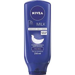 NIVEA Hidratante para Banho Milk - Hidrata profundamente a pele durante o banho, é rapidamente absorvido pela pele molhada e não precisa aplicar outro hidratante depois do banho - 250ml