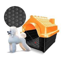 Casinha Em Plástico Para Cachorros De Médio Porte N3 Com Colchão de Brinde Cor:laranja