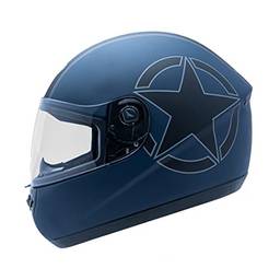 Capacete Fechado Moto Peels Spike Army Azul Fosco/Preto 60