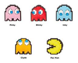 Charms Para Calçados Pac Man 5 Pack, Crocs, Adulto Unissex, Multicolorido, 1