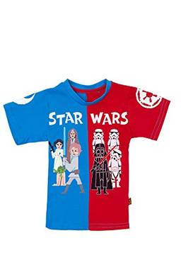 Camiseta Star Wars Infantil, Piticas, Criança Unissex, Azul, 3