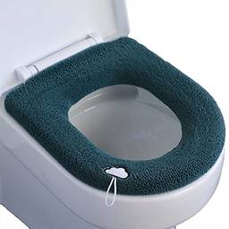 yeacher Engrossar a tampa do assento do vaso sanitário Almofada do banheiro Almofada do assento do toalete Almofada do aquecedor Almofada macia do banheiro lavável
