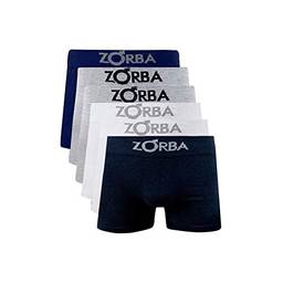 Kit 6 Cuecas Boxer Zorba Seamless com Algodão 781