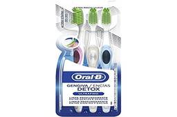 Escova Dental Extra Macia Oral-B Gengiva Detox Ultrafino Com 3 Unidades, ORAL-B