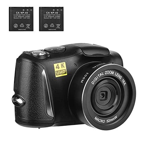 Staright Câmera digital de alta resolução 4K / 60FPS 48MP Filmadora de vídeo multifuncional portátil com zoom digital de 16X com carregamento de tela IPS tipo C de 3,2 polegadas para de vídeo em