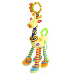 Moniss Happy Monkey bebê brinquedo de pelúcia girafa torno pendurado cor de pelúcia pingente de carro brinquedo de bebê girafa amarela velha 37 cm