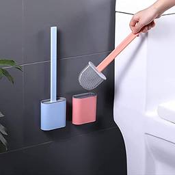 Escova de Limpar Vaso Sanitário Privada Banheiro em Silicone (Branco)