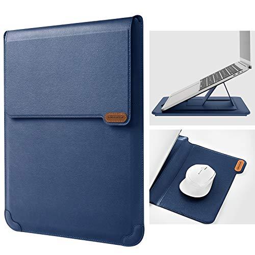 Nillkin Capa para laptop de 13 polegadas com suporte ajustável, bolsa resistente a choques para computador com mouse pad para MacBook Pro e MacBook Air de 13 polegadas, XPS 13, Surface Book de 13,5 polegadas, novo iPad Pro, azul