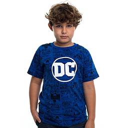 Camiseta dc comics logo infantil, piticas, unissex, azul, 2
