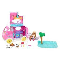 Barbie Conjunto de Brinquedo Chelsea Novo Camper para crianças a partir de 3 anos