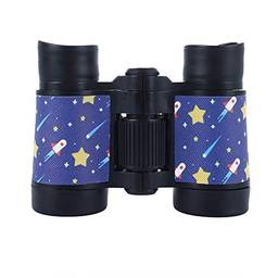 Fdrirect Telescópio infantil HD 4x30, binóculos coloridos infantis, telescópio binocular portátil antideslizante para esportes de viagem em acampamento ao ar livre