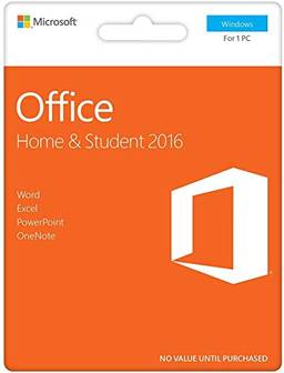 Office 2016 Home and Student | Lifetime - Cartão de chave do produto | Word, Excel, PowerPoint, OneNote