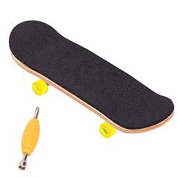 5 PCS Skate de Dedo De Madeira, Profissional Mini Skate de Dedo de Brinquedo de Bordo com Rolamentos de Esferas, cor de madeira