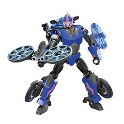 Figura Transformers Generations Legacy Deluxe, Boneco de 14 cm - Prime Universe Arcee - F3028 - Hasbro, Azul e preto