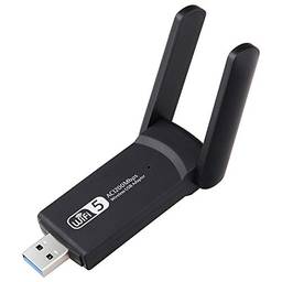 Kiboule Adaptador WiFi USB sem fio 1200Mbps Lan USB Ethernet 2.4G 5G WiFi Placa de Rede WiFi Dongle