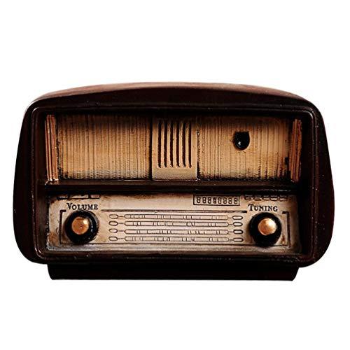 SUPVOX - Modelo de rádio antigo vintage de resina para decoração de mesa, artesanato, ornamentos, estatuetas para lembrancinha de presente de casa