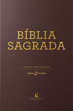 Bíblia ACF, Couro Soft, Marrom, Leitura Perfeita
