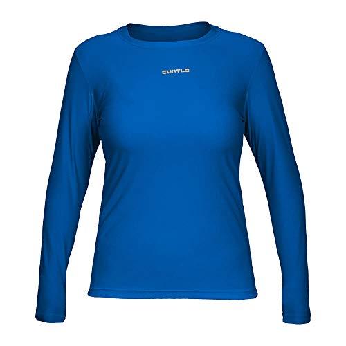Camiseta Active Fresh Ml - Feminino Curtlo P Azul