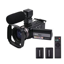 yongluo Câmera de vídeo digital 4K 60FPS Ultra HD Filmadora DV 48MP 16X Zoom Tela de toque LCD giratória de 3 polegadas Compartilhamento Wi-Fi Detecção de movimento IV Anti-vibração Time lapse Câmera