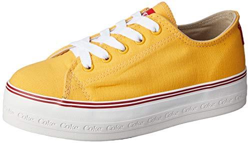 Tênis Coca-Cola Shoes, Ella Canvas, Feminino, Amarelo, 35