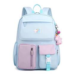 Mochila escolar infantil, mochila, com pingente de unicórnio, mochila fofa de grande capacidade, meninos e meninas do 4º ao 6º ano