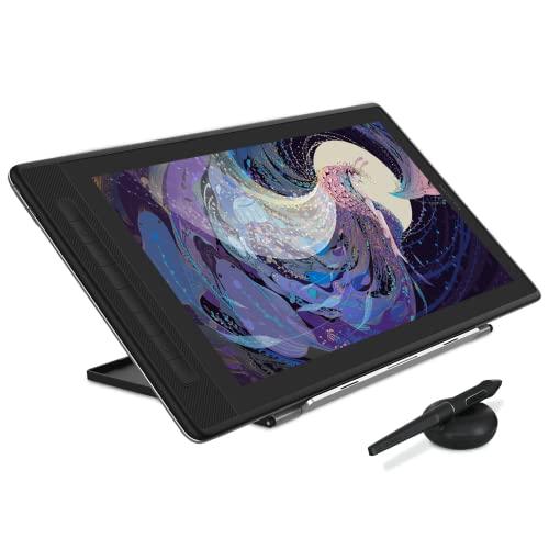 HUION Mesa digitalizadora Kamvas Pro 16 2.5K QHD com tela QLED Tablet gráfico totalmente laminado com caneta, tablet de arte digital de 15,6 polegadas compatível com Mac, PC, Android e Linux