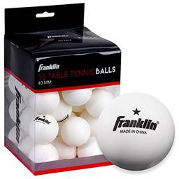Franklin Sports Bolas de tênis de mesa – Tamanho e peso oficiais de bolas de tênis de mesa de 40 mm – Bolas profissionais de uma estrela