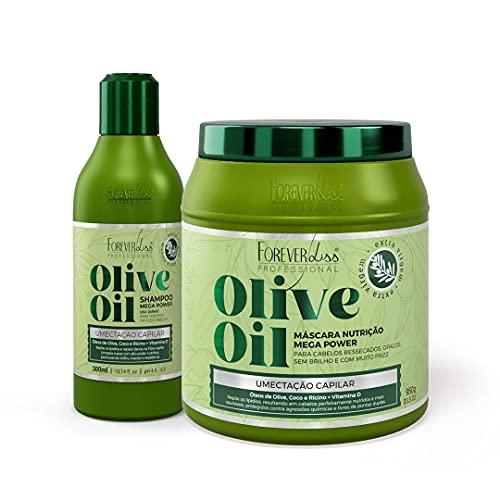 Kit Olive Oil Shampoo 300Ml E Máscara 950G Forever Liss