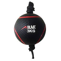 Bola Emborrachada para Treinamento Funcional - Medicine Ball com Corda 3 kg - Rae Fitness