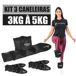 Kit Tornozeleira De Peso Caneleira Par De 3 a 5 Kg Academia Fitness