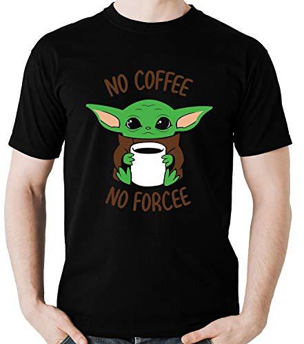 Camiseta Geek No Coffee no Force Baby Yoda Parodia Café