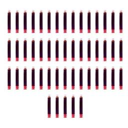 KKcare 50 peças cartuchos de tinta de caneta tinteiro de cor vermelha cartucho de recarga de tinta com diâmetro de furo de 3,4 mm para escritório escola estudante escrever artigos de papelaria