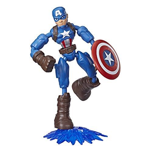 Marvel Avengers Figura Flexível de 15 cm, Bend and Flex Vingadores - Capitão América - E7869 - Hasbro