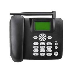 Qudai Telefone Fixo Wireless 4G Desktop Suporte Telefônico GSM 850/900/1800/1900MHZ Cartão SIM Telefone Sem Fio com Antena Rádio Despertador Função SMS para Casa Home Call Center Escritório Empresa