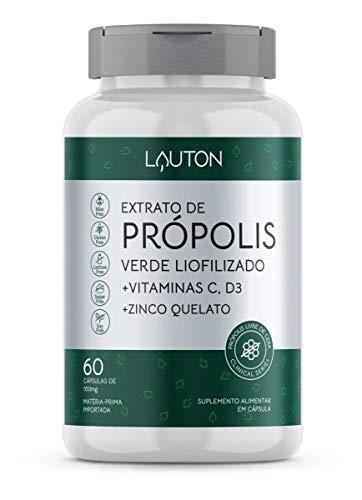 Extrato de Própolis Verde Liofilizado - 60 Cápsulas - Lauton Nutrition, Lauton Nutrition