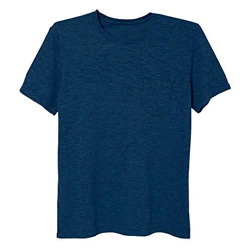 Camiseta Lisa C/Bolso Malha Flame Nuno, Mash, Masculino, Azul Marinho, G