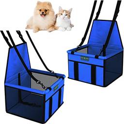 Assento Cadeira Pet Auto Carro Para Cão Gato Até 6Kg (Azul)