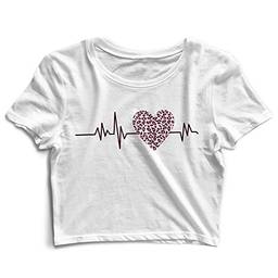 Blusa Blusinha Feminina Cropped Tshirt Camiseta Love Tamanho:G;Cor:Branco