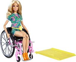 Barbie Fashionista Loira com Cadeira de Rodas