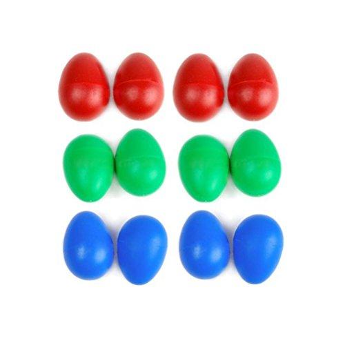 SUPVOX 12 peças de chocalho infantil musical de ovo maracas para bebês meninos e meninas (cor aleatória)