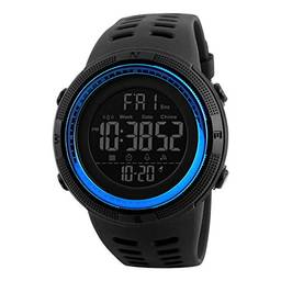 gazechimp Relógio Esportivo Masculino 1251 Cronômetro De Contagem Regressiva à Prova D'água Relógio Militar - Azul