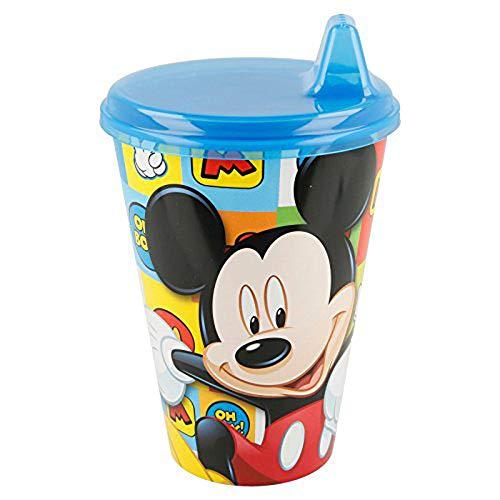Copo com Bebedor Rígido Disney 430 ml Mickey - Lillo, Azul