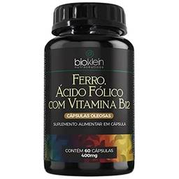 BioKlein Ferro + Ácido Fólico + Vitamina B12 400Mg (60 Caps)
